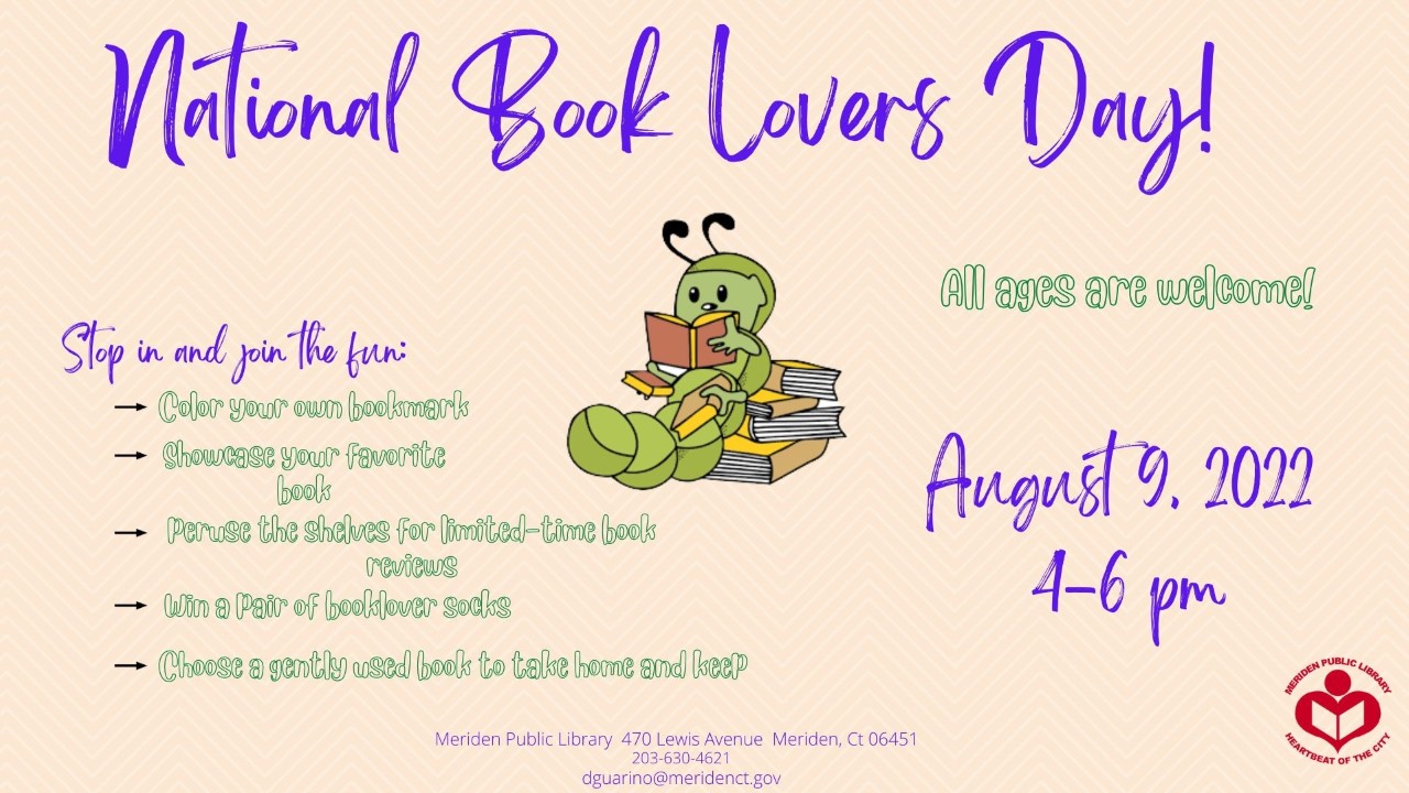 National Book Lovers Day Meriden Public Library